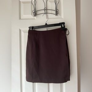 NWT Brown satin skirt